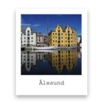 Ålesund - magnet - retro - Brosundet med Wyvern