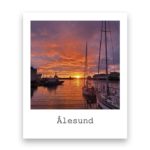 Ålesund - magnet - retro - Solnedgang