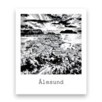 Ålesund – magnet – retro – Grafikk Aksla