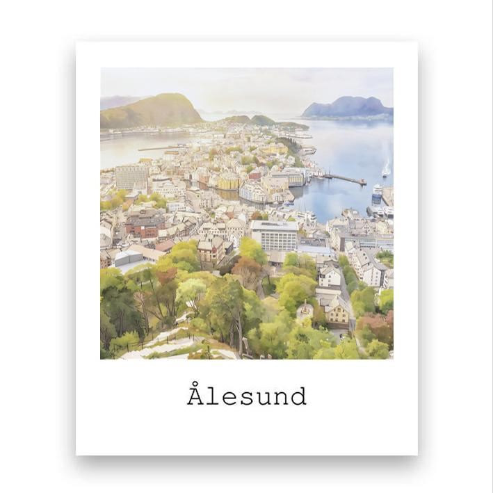 Alesund-–-magnet-–-retro-–-Pastell-Aksla_1782812037_6a438d8585242.jpg Ålesund – magnet – retro – Pastell Aksla - Bilde 1