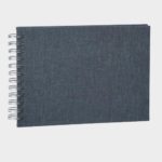 Focus (tidligere Base Line) Essence Canvas Wire-O 23x17 blå med hvite ark