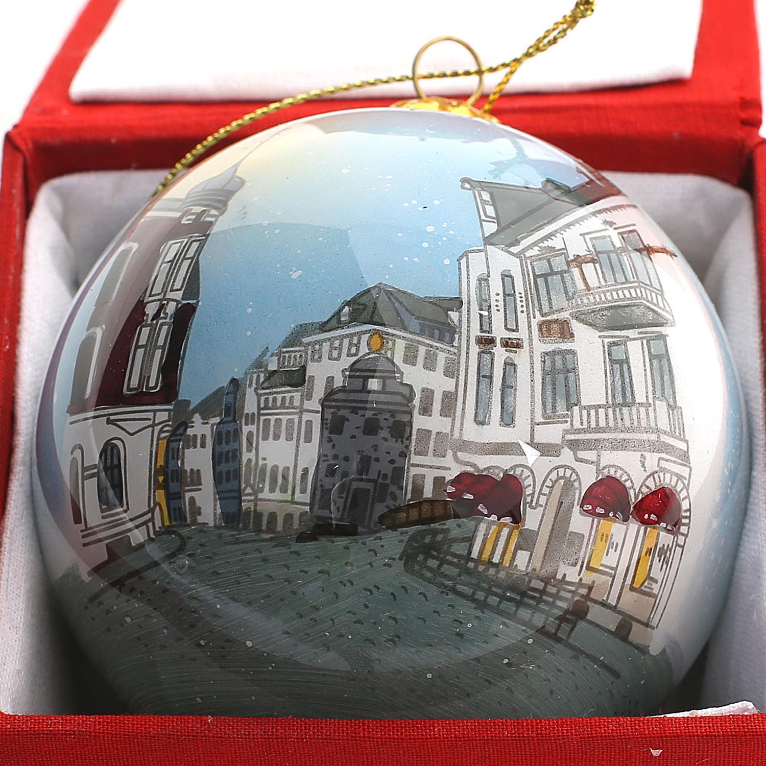 Handmalt-julekule-Lovenvold_1762950980_69147f44c3e0b.jpg Håndmalt julekule Løvenvold - Bilde 1