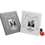 KPH album bryllup grå og hvit