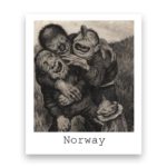 Magnet - retro - tre troll