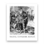 Magnet – retro – travel conquer repeat