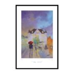 NYBS - Vår kveld - reproduksjon - 40x60 - inkludert ramme