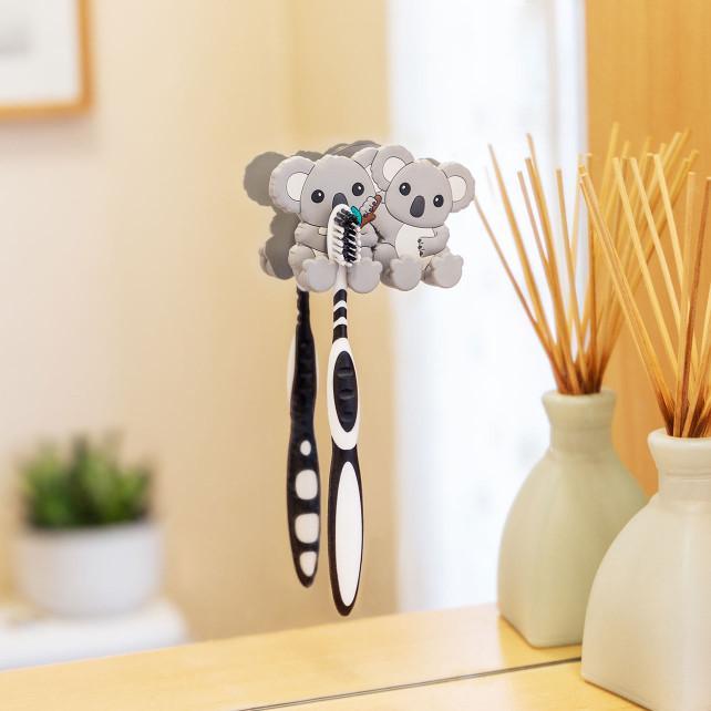 PYLONES-–-ANI-8211-TOOTHI-DOUBLE-–-Dobbel-tannborsteholder-–-Koala_1771494514_6996dc7293776.jpg PYLONES – ANI - TOOTHI DOUBLE – Dobbel tannbørsteholder – Koala - Bilde 1