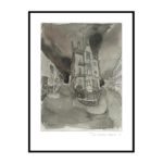 Terje Bratholm Eidsvik – Bakke-huset – reproduksjon – 40×50 – inkludert ramme