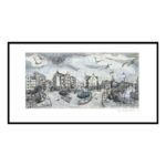 Terje Bratholm Eidsvik – Hellebroa smal  – reproduksjon – 24x44 – inkludert ramme