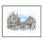 Terje Bratholm Eidsvik – Nedover Løvenvoldgata – reproduksjon – 40×50 – inkludert ramme